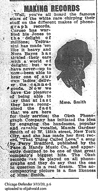 Mamie Smith preview article